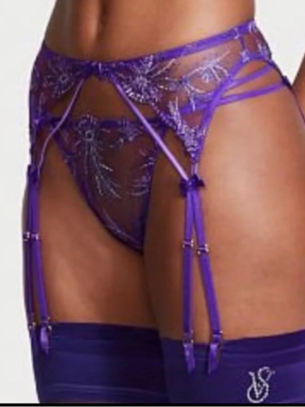 Victoria’s Secret Very Sexy Purple Starstruck Garter Belt